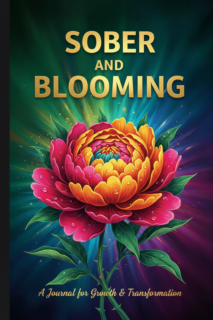 Sober and Blooming Journal Cover